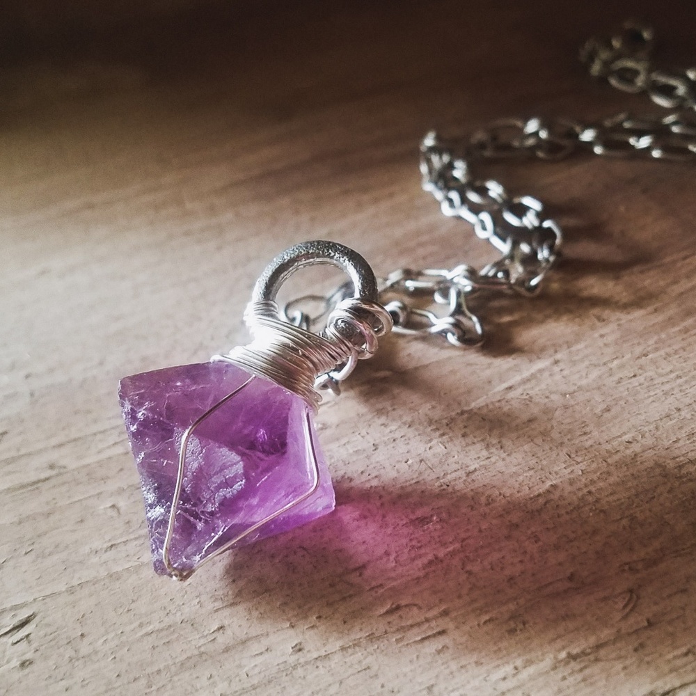 "Midnight Magic"-Purple Fluorite Necklace